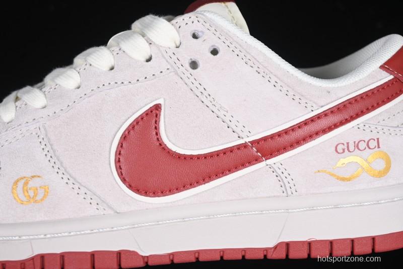 Nike SB Dunk Low Gucci Collaboration Red Snake Anniversary High-End Custom Low-Top Casual Sneakers - XX3168-111
