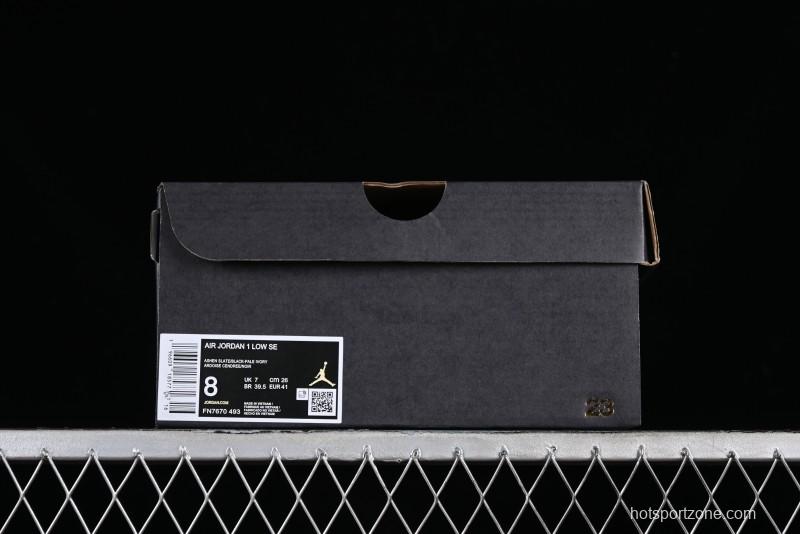 Nike Air Jordan 1 Low SE "WRMK" AJ1 Sashiko Stitch Low-Top Casual Sneakers - FN7670-493