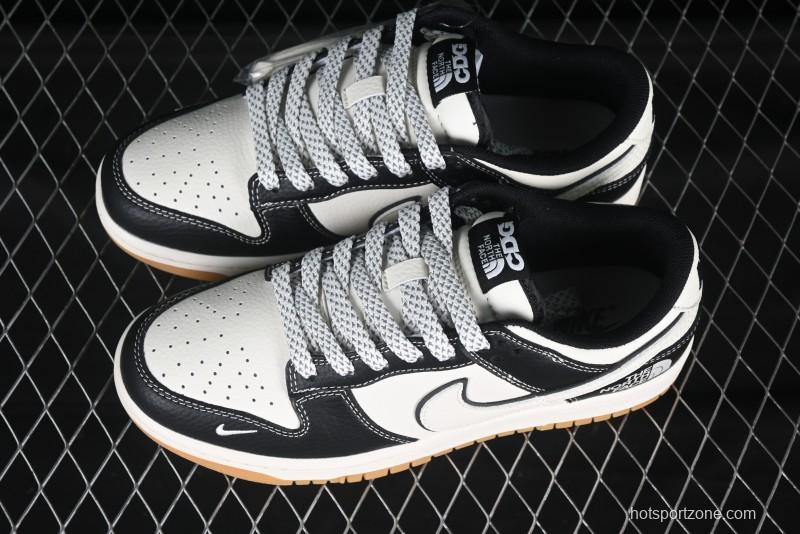 Nike SB Dunk Low The North Face Collaboration Beige Black Gum Anniversary Custom Low-Top Casual Skate Shoes - XX3168-119