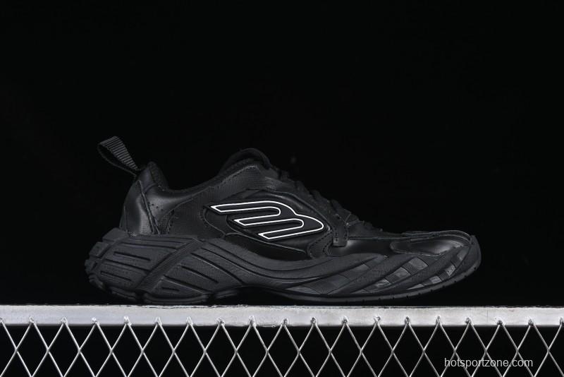 Balenciaga Monday Leather Round Toe Lace-Up Low-Top Casual Shoes - WDTSC1000