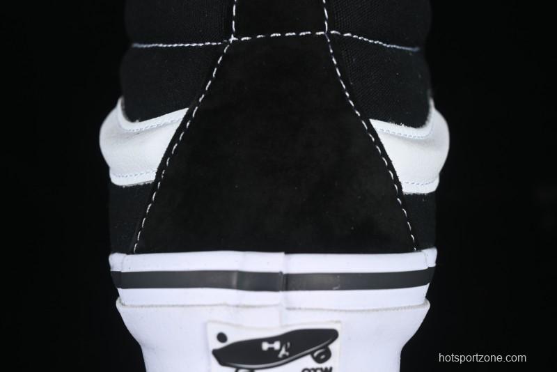 Vans HommeGirls x Vans Sk8-Mid Fashion Casual Mid-Top Canvas Sneakers with Bold Side Stripes - VN000NBNCJK