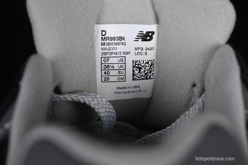 New Balance Made In USA M993 Series Classic Retro Casual Running Shoes - MR993BK
