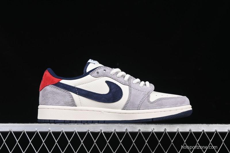 Nike Travis Scott x Fragment Design x Air Jordan 1 Low OG SP AJ1 Retro Sneakers - SJ2068-141