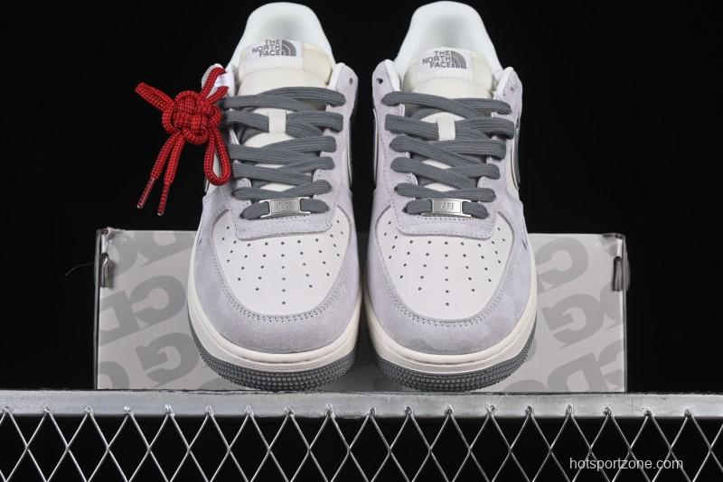 Nike Air Force 1 '07 Low The North Face Collaboration Grey Pigskin Grey Sole Low-Top Casual Sneakers - XZ6188-915