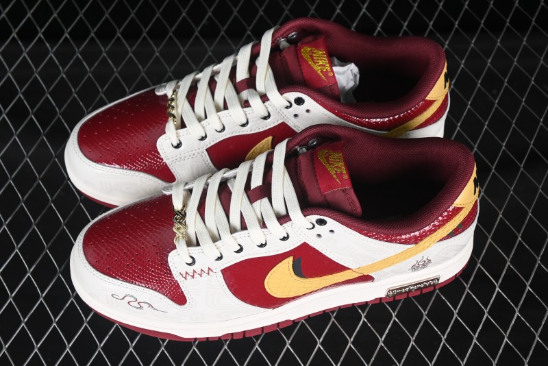 Nike SB Dunk Low Year of the Snake Anniversary Custom Low-Top Casual Skate Shoes - WR0102-012