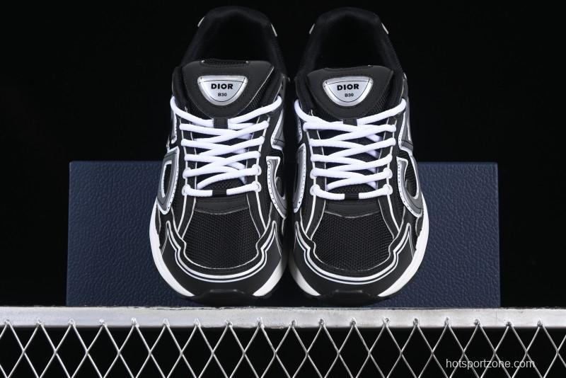 Dior B30 Sneakers with Reflective CD30 Logo and Lightweight Rubber Sole - CD30
