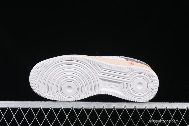 Nike Air Force 1 '07 Low Leopard Print Skeleton Custom Casual Sneakers - TY0103-222