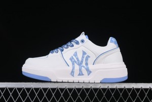 New York Yankees MLB Chunky Liner Denim Monogram Lightweight Elevated Platform Casual Sneakers - 3ASXD025N50BLS