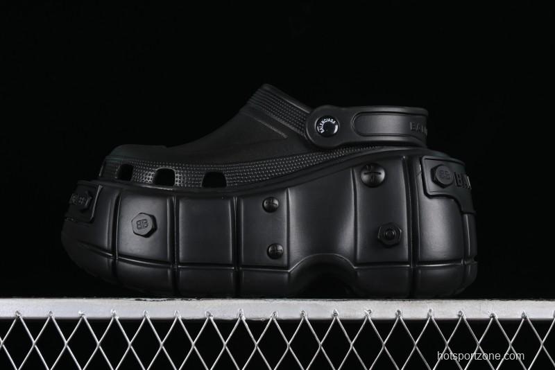 Balenciaga Hardcrocs Slide EVA Round-Toe Ultra Thick Sole Clog Sandals - W1S8N1010