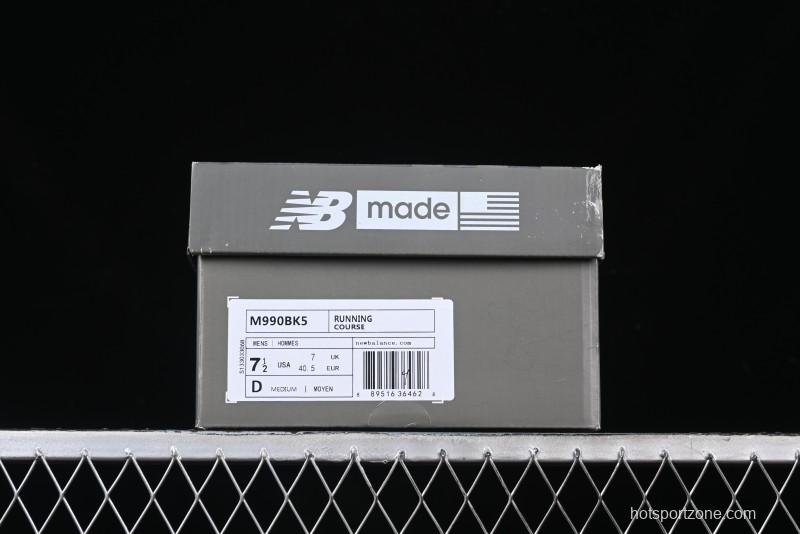New Balance 990 Series Premium Made in USA Retro Running Shoes - M990BK5