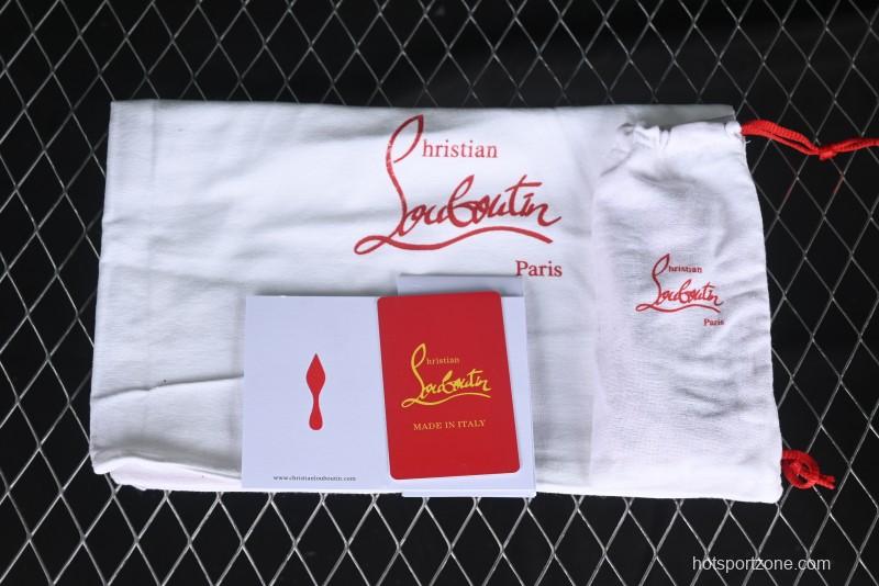 Christian Louboutin Funnyto Flat Comfortable Fashion Low-Top Sneakers in White Yellow Red - X.D4