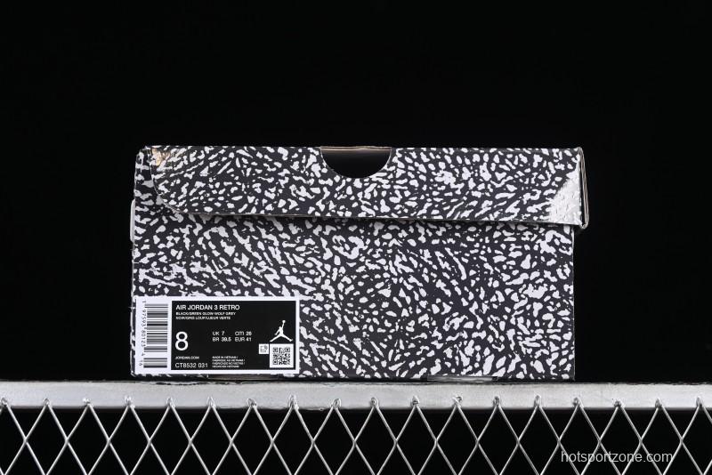 Nike Air Jordan 3 Retro Sneakers Green Glow - CT8532-031