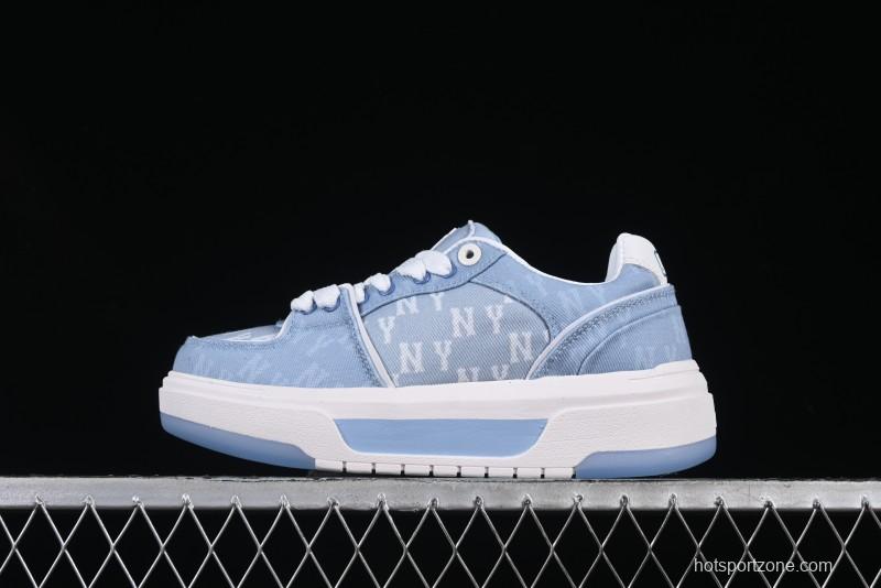 New York Yankees Chunky Liner Mid Denim Monogram Platform Sandals - 3ASXD065N50BLS