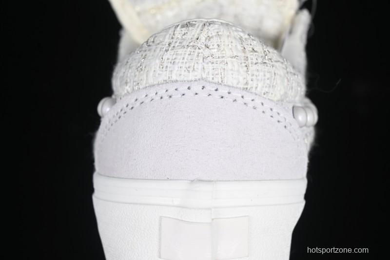 Vans Skool Ext Pearl White Low-Top Casual Skate Shoes - VN000EEMQC5