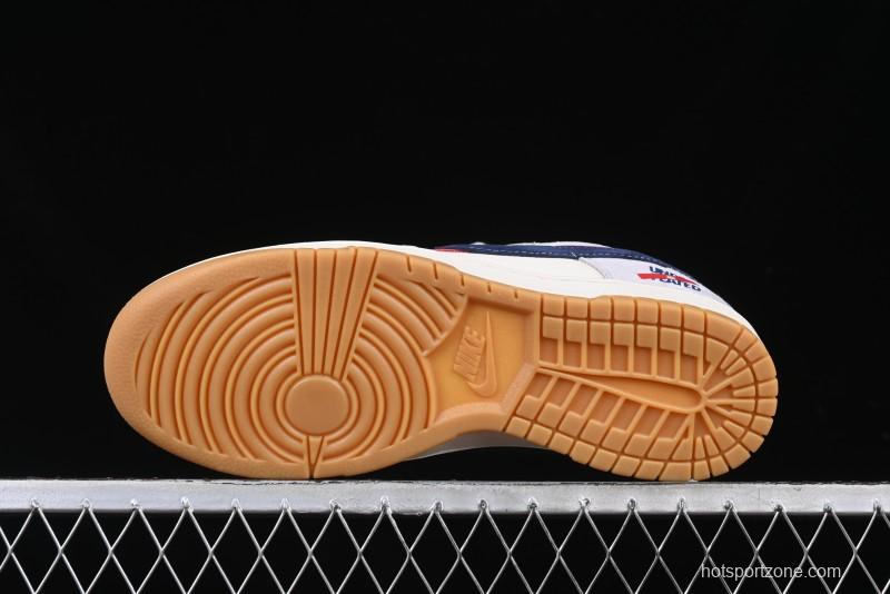 Nike SB Dunk Low UN Collaboration Anniversary Edition Custom Lifestyle Sneakers with Black Swoosh and Gum Sole - DM6868-032