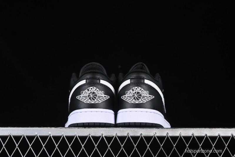 Nike Air Jordan 1 Low Retro Basketball Shoes in Black and White - 553558-043