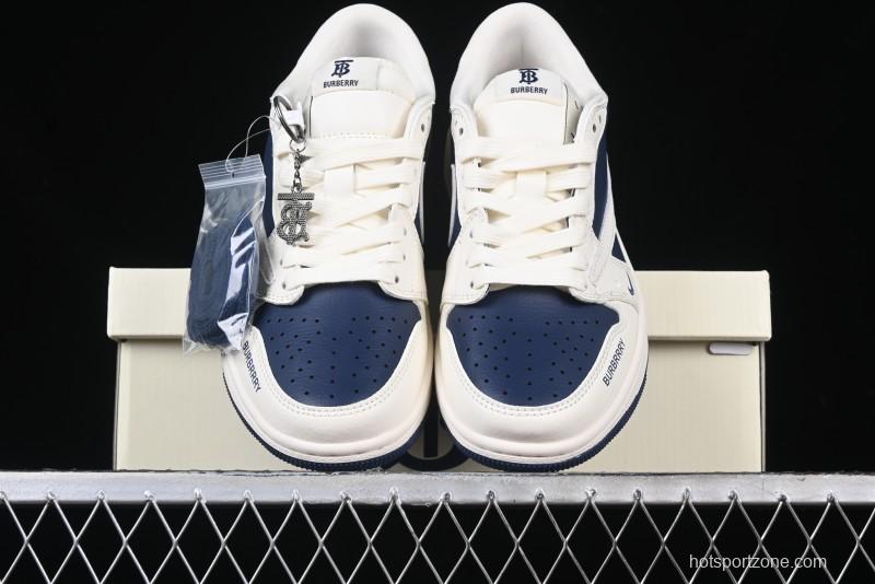 Nike Travis Scott x Fragment Design x Air Jordan 1 Low OG SP AJ1 Burberry Collaboration - BB6588-312