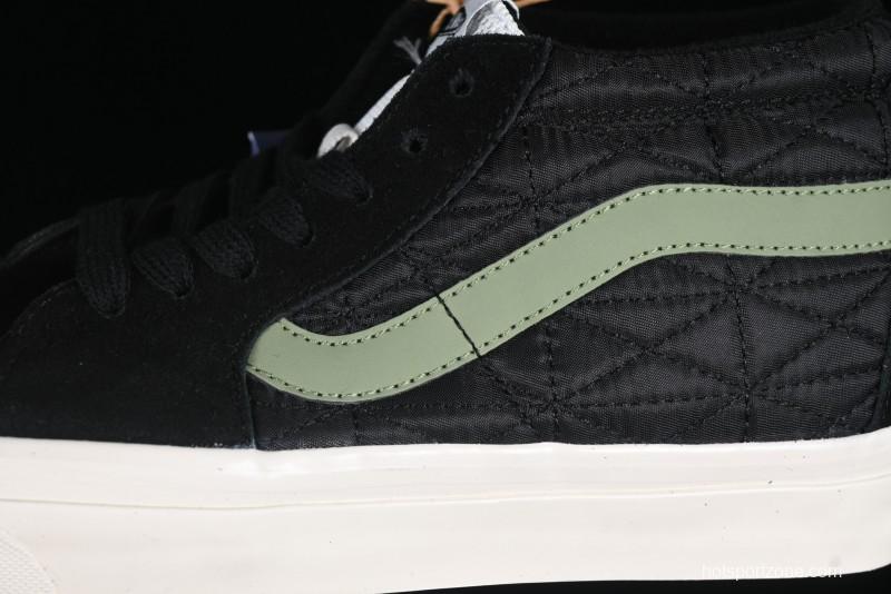 Vans Premium Sk8-Mid Retro Casual Mid-Top Skate Shoes with Checkerboard Design - VN000CQQBLK