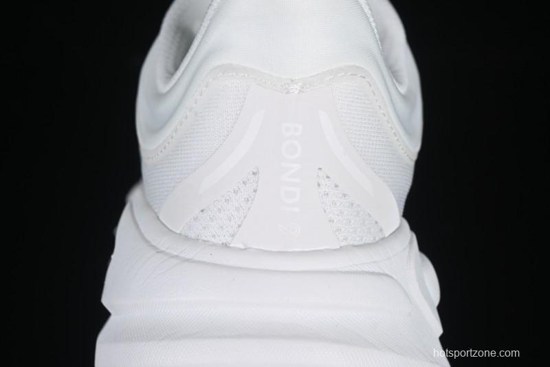 HOKA ONE ONE Bondi 9 Knit Lightweight Casual Running Shoes - 1162012 WWH