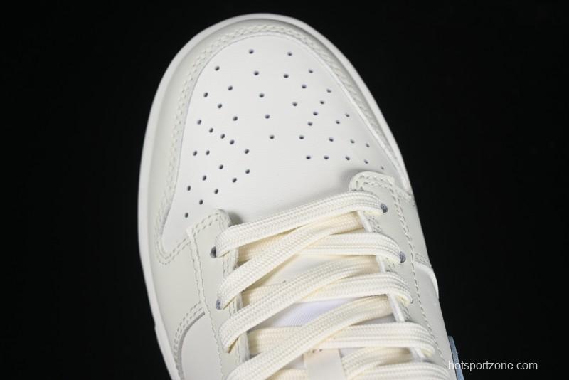 Nike Dunk Low "Pastel Panda" - Cream with Baby Blue & Pink Accents