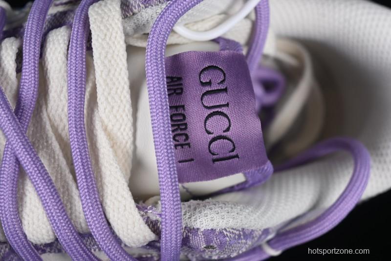 Nike Air Force 1'07 Low "Purple Star" Custom Casual Sneakers - BD7700-220