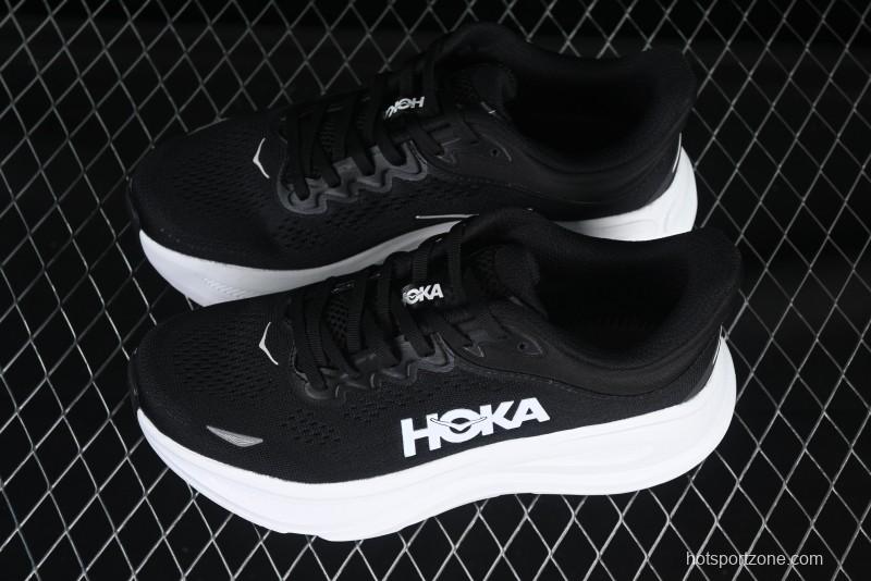 HOKA ONE ONE Bondi 9 Knit Lightweight Casual Running Shoes - 1162012 BWHT