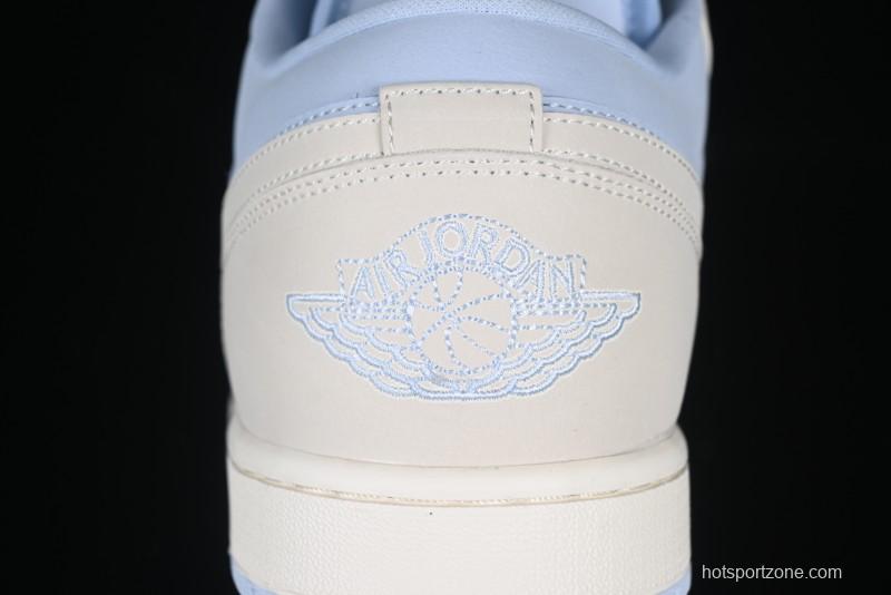 Nike Air Jordan 1 Low "Hydrogen Blue" Casual Sneakers with Retro Design - IB4003-407