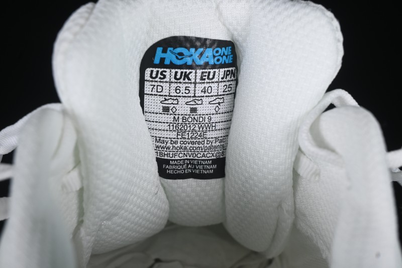 HOKA ONE ONE Bondi 9 Knit Lightweight Casual Running Shoes - 1162012 WWH