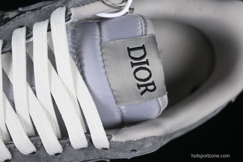 Nike Air Force 1'07 Low Dior Collaboration Grey Knit Skeleton Low-Top Casual Sneakers - KK1988-056