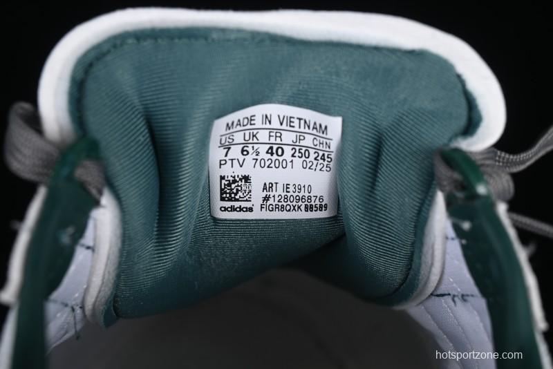 Adidas Retro-Inspired Sneakers - White, Grey & Green with Boost Sole