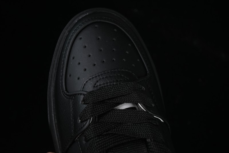 NY Yankees Black Leather Sneakers with Bold Orange Logo