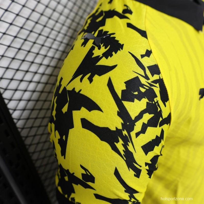 Player Version 25/26 Borussia Dortmund Yellow with Black Pattern Jersey