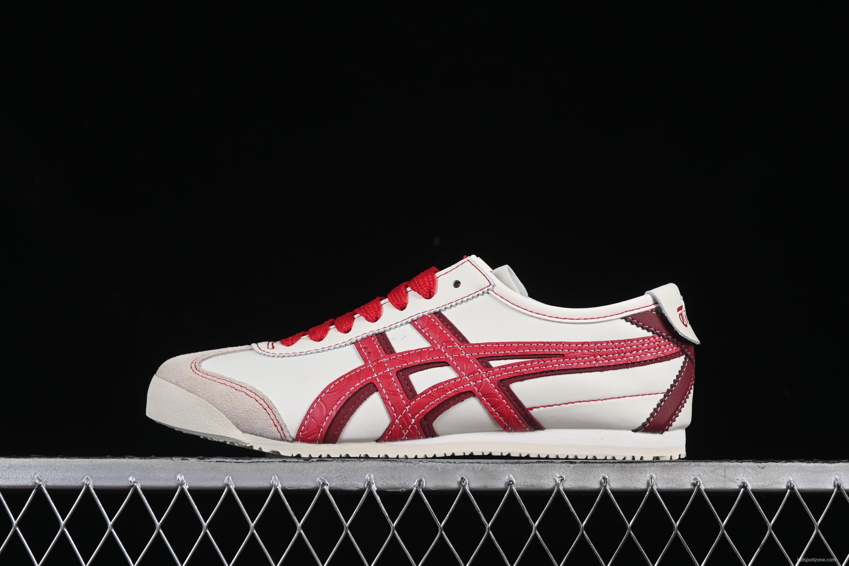 Onitsuka Tiger Mexico 66 Low-Top Leather Sneakers for Casual Running - 1183C391-100