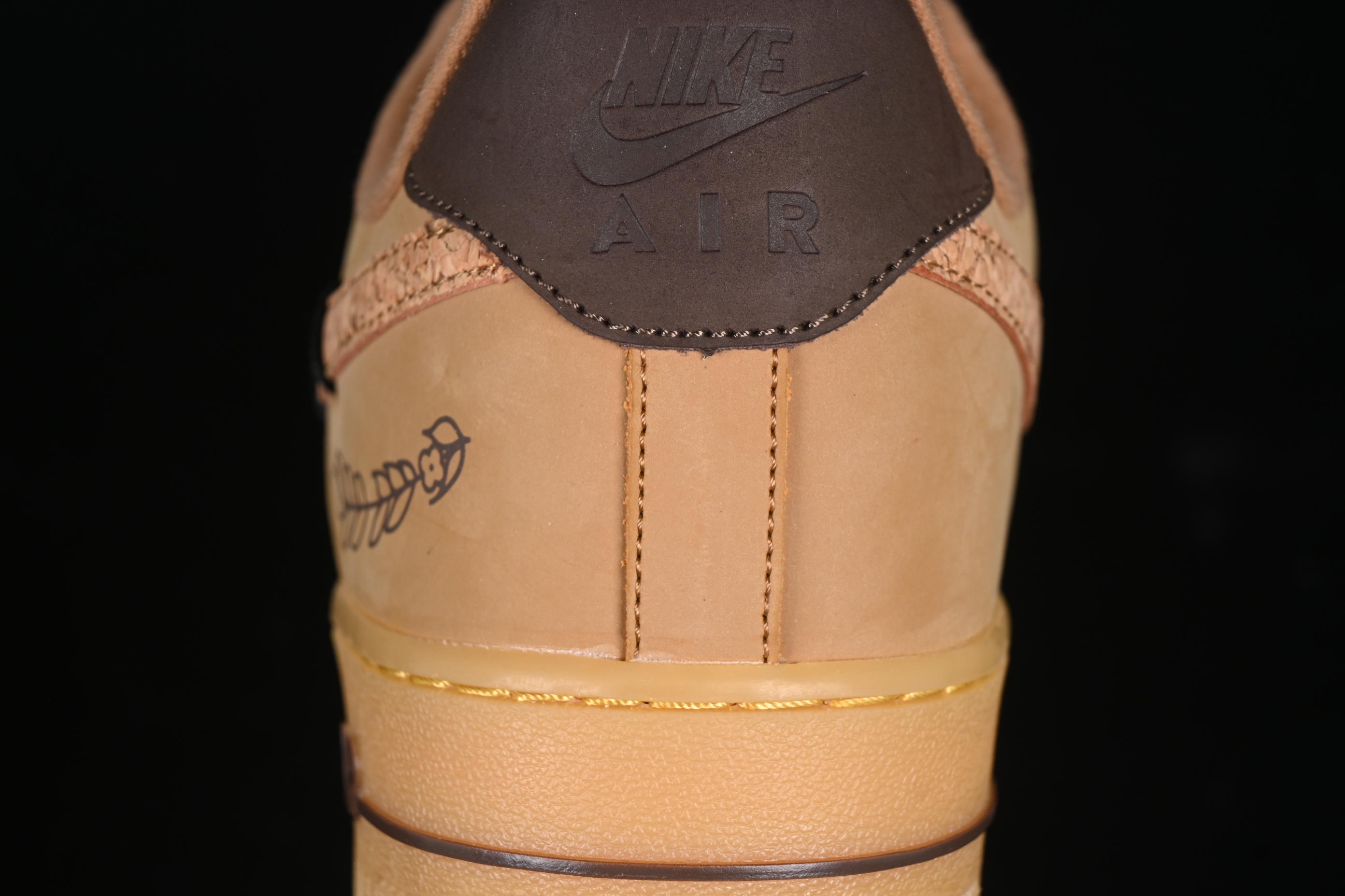 Nike Air Force 1'07 Low Wheat Casual Sneakers with Full-Length Air Cushion - CJ9179-200