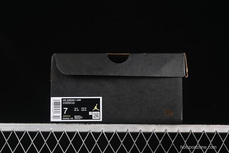 Nike Air Jordan 1 Low AJ1 Casual Sneakers with Blue Swoosh - 553558-146