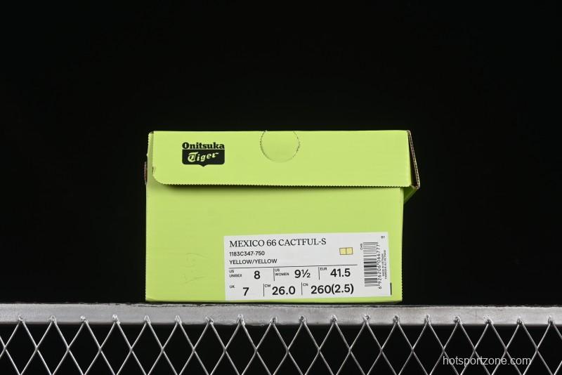 Onitsuka Tiger Mexico 66 Cactful-S Low-Top Leather Running Shoes in Pastel Colorway - 1183C347-750