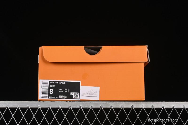 Nike Air Force 1'07 Low LV Collaboration Grey Print Drawstring Casual Sneakers - DM6868-062