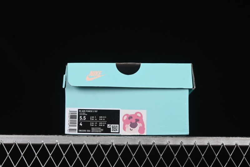 Nike Air Force 1'07 Low Strawberry Bear Custom Casual Sneakers - DB3301-551