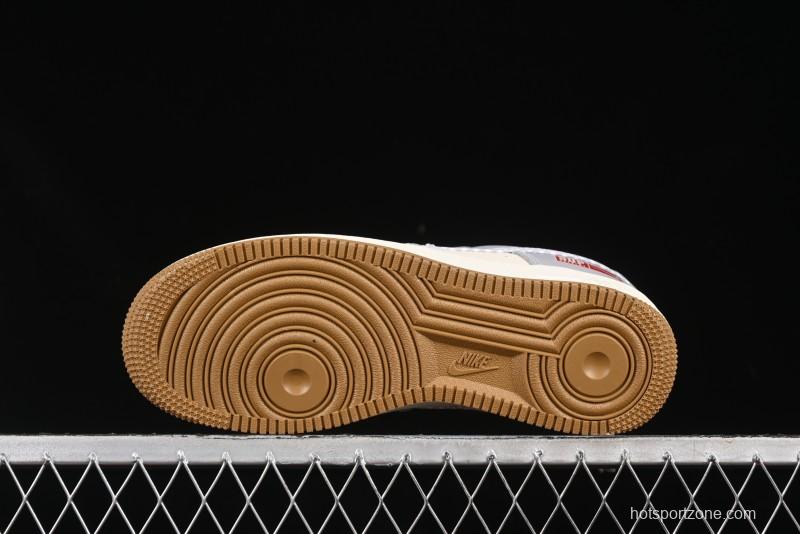 Nike Air Force 1 '07 Low Supreme Collaboration Light Grey Gum Casual Sneakers - KK1988-075
