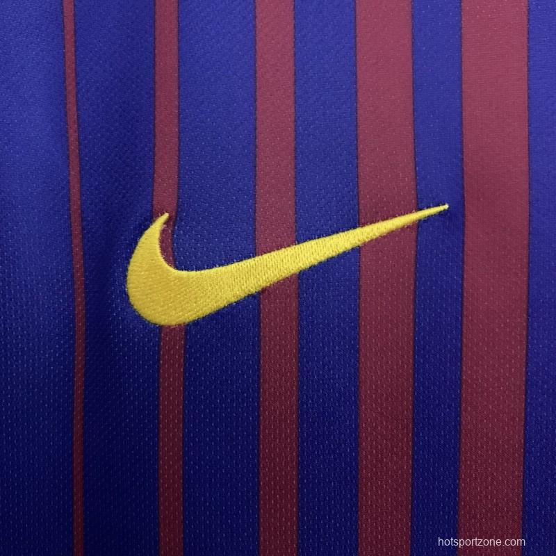 17/18 Retro Barcelona Home Jersey