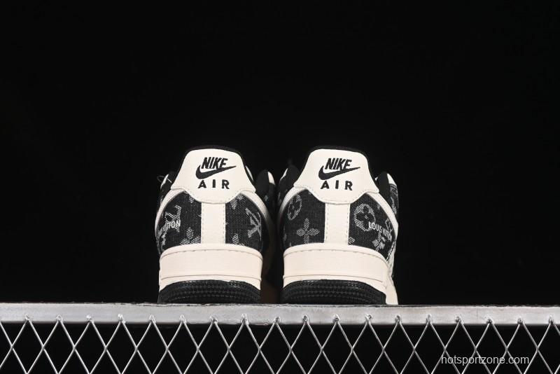 Nike Air Force 1 '07 Low LV Collaboration Double Print Denim Casual Sneakers - YX5066-317