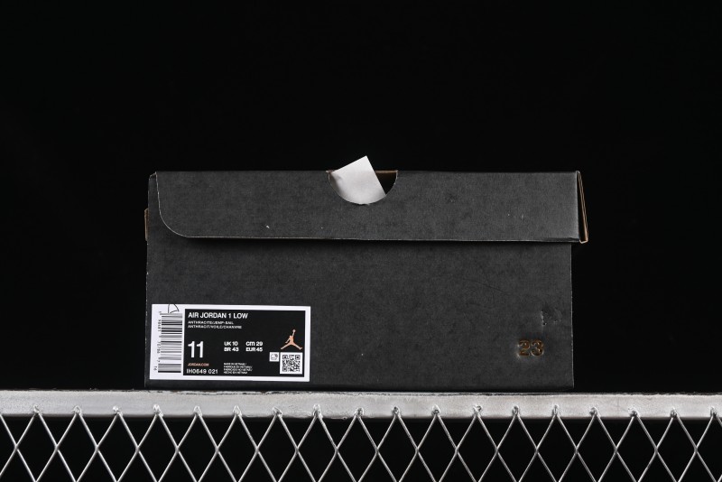 Nike Air Jordan 1 Low AJ1 Retro Casual Sneakers in Black White Grey - IH0649-021