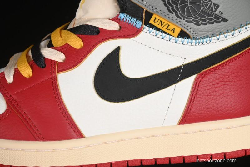 Nike Union x Air Jordan 1 Retro High Basketball Shoes Shadow Chicago - HV8563-600