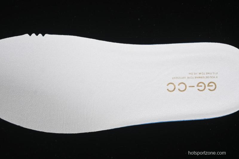 GG-CC Starry Sky Particle Silver White Lace-up Hollow Out Chunky Sneakers with 5cm Height Boost - G25U9778