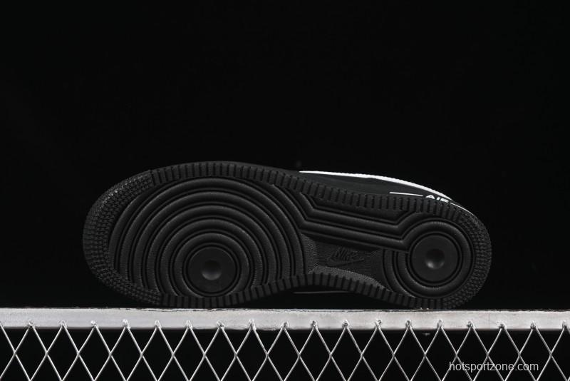 Nike Air Force 1 '07 Low Casual Sneakers in Black & White with Hemp Rope Detailing - ZH0316-073