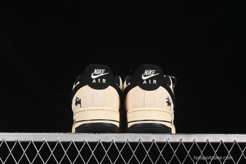 Nike Air Force 1 '07 Low Stussy Collaboration Hemp Low-Top Casual Sneakers - XX3168-153