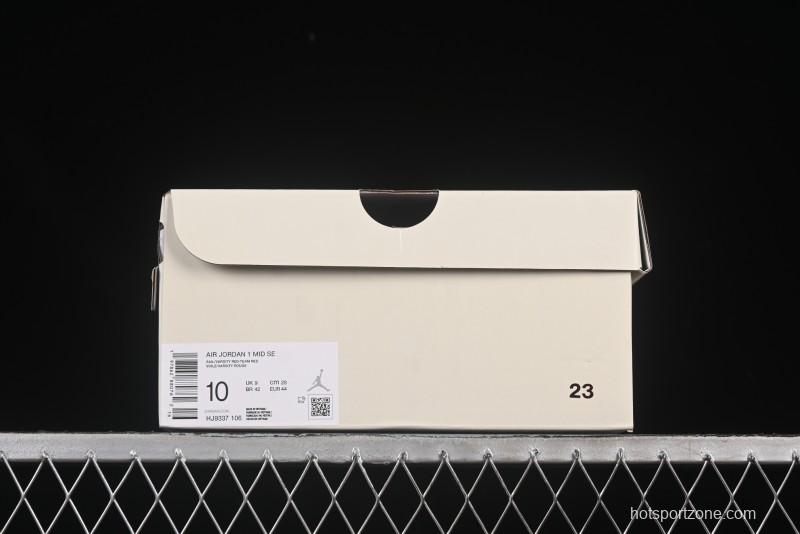 Nike Air Jordan 1 Mid AJ1 China Red Mid-Top Casual Sneakers - HJ9337-106