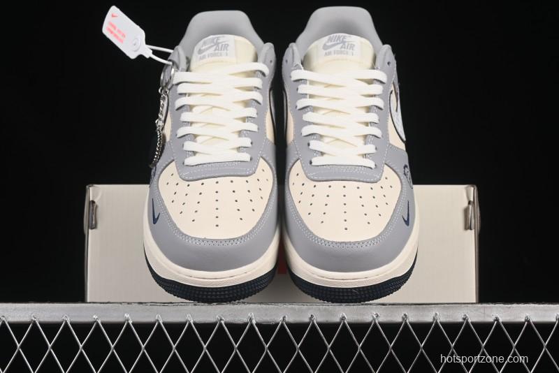 Nike Air Force 1 '07 Low Kaws Collaboration Beige Grey Casual Sneakers - KK1988-077