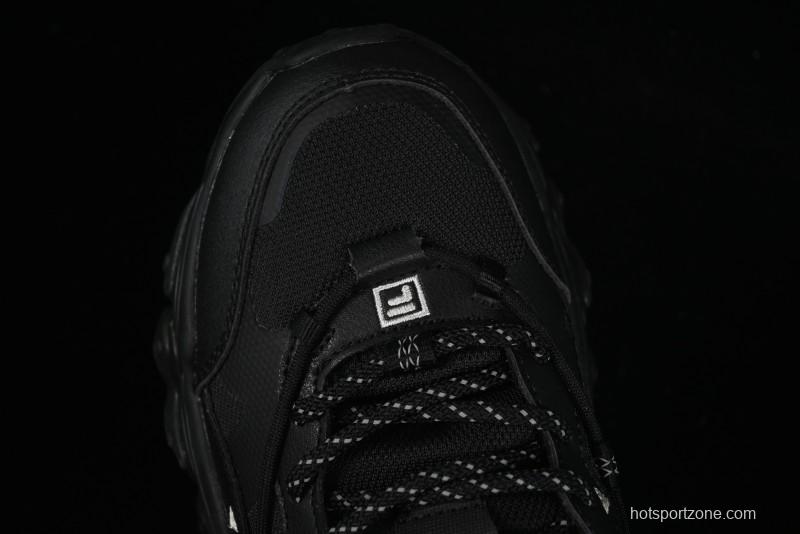 Fila Heritage Fluid Cat Paw 5.0 Retro Dad Shoes with Lace-Up Design - F12M412105FBK