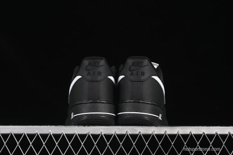 Nike Air Force 1 '07 Low Casual Sneakers in Black & White with Hemp Rope Detailing - ZH0316-073